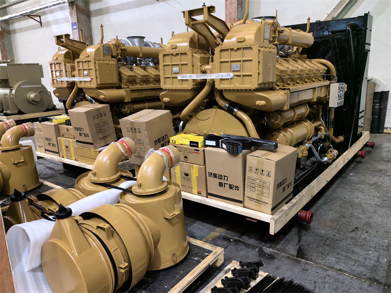 delivery of jichai jinan diesel engine G12V190PZL-3 coupled with 800hp mud pump